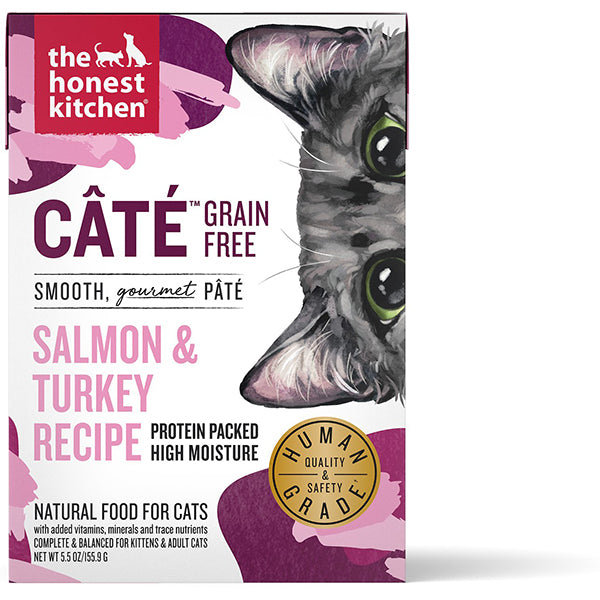 Cate Gourmet Pate Salmon & Turkey Recipe Grain-Free Wet Carton Cat Food