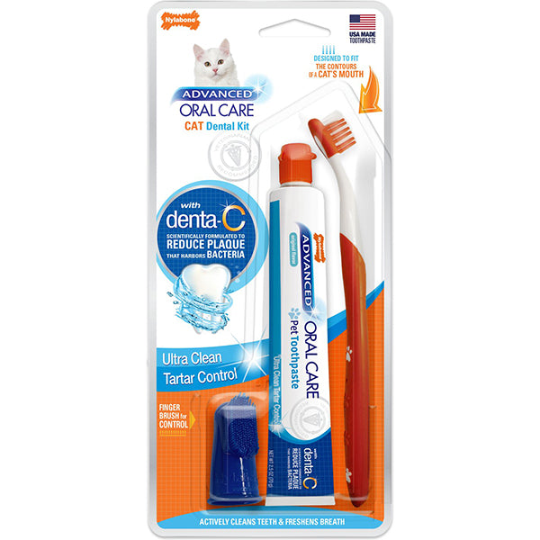 Advanced Oral Care Dental Health Kit with Toothbrush & Toothpaste for Cats