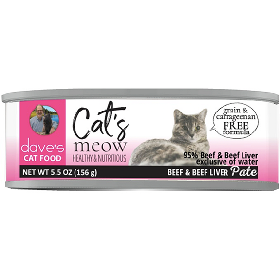Cat's Meow 95% Beef & Beef Liver Grain-Free Wet Canned Cat Food