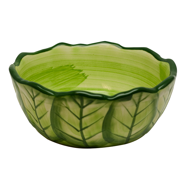 Ceramic Vegetable Pattern Small Animal Dish Green Cabbage