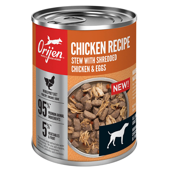 Chicken Recipe Stew with Shredded Chicken & Eggs Grain-Free Wet Canned Dog Food