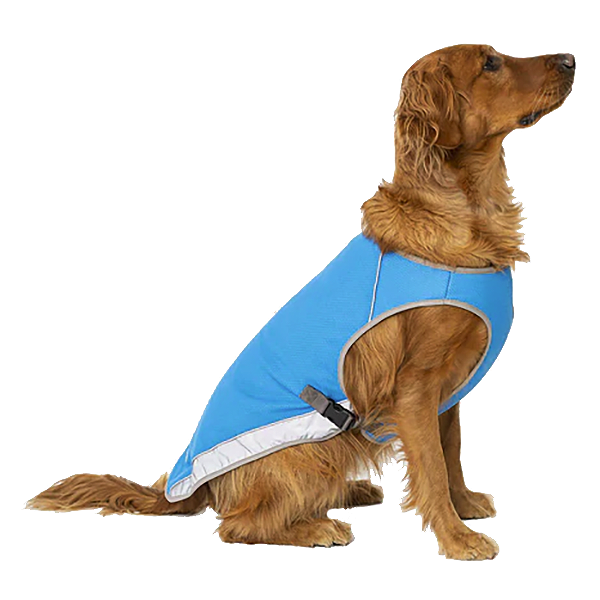 Chill Seeker Cooling Vest Water Retaining Shirt for Dogs Aqua Blue