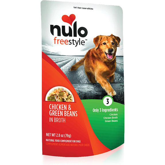 FreeStyle Chicken & Green Beans in Broth Grain-Free Wet Dog Food Topper Pouches