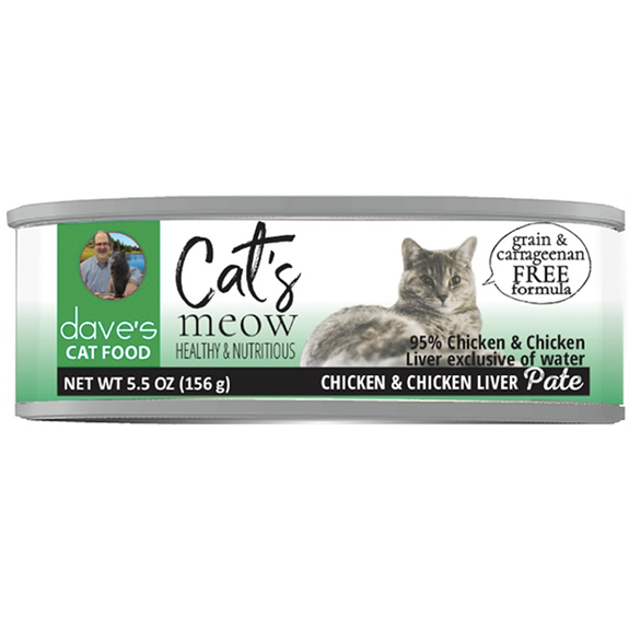 Cat's Meow 95% Chicken & Chicken Liver Grain-Free Wet Canned Cat Food