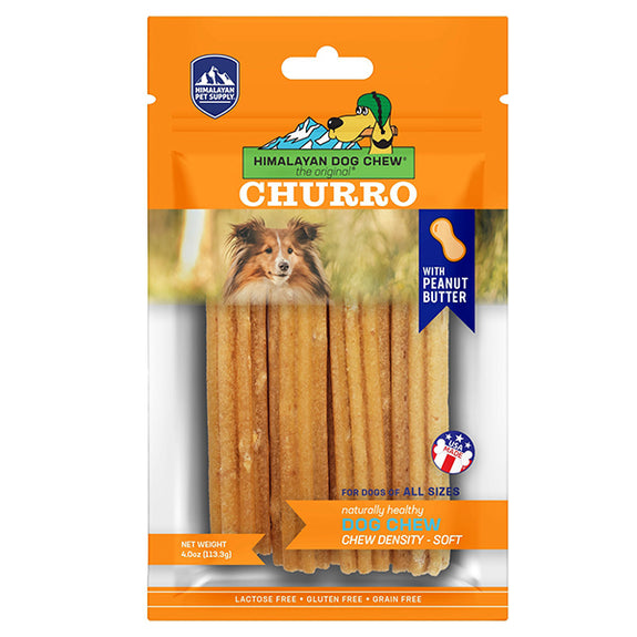 Churro with Peanut Butter Flavor Cheese Grain-Free Dog Treat