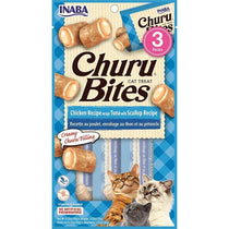 Churu Bites Soft Chicken Flavor with Tuna & Scallop Filling Inside Grain-Free Cat Treats