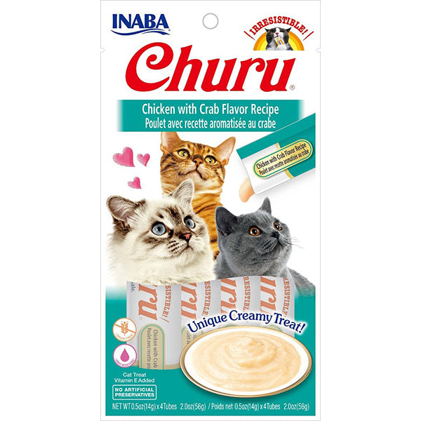 Churu Chicken with Crab Puree Grain-Free Lickable Cat Treat