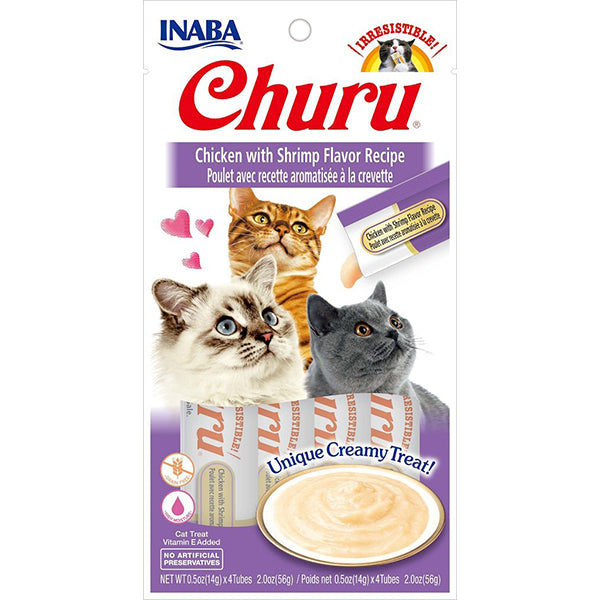 Churu Chicken with Shrimp Puree Grain-Free Lickable Cat Treat