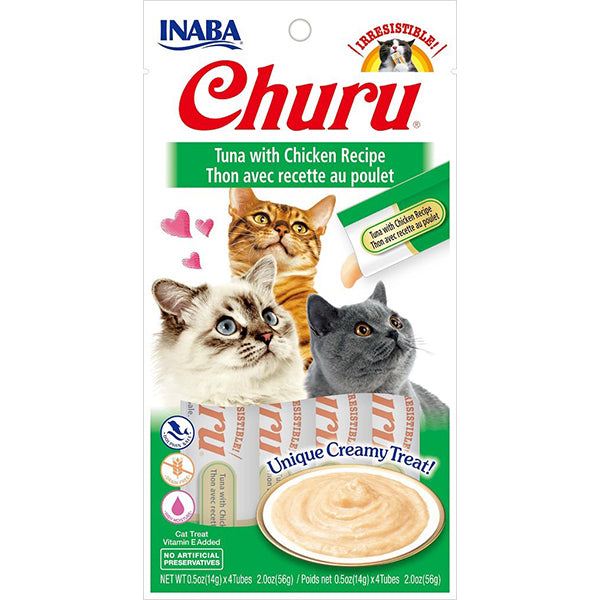 Churu Tuna with Chicken Puree Grain-Free Lickable Cat Treat