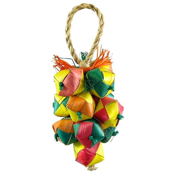 Cluster Square Balls Hanging Bird Chew Toy Multicolored
