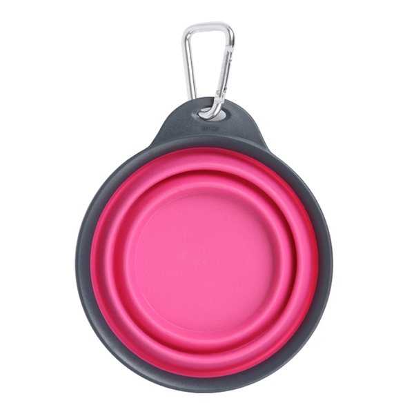 Collapseable Silicone Pet Travel Cup Fuchsia
