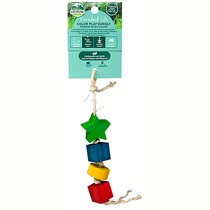 Enriched Life Color Play Dangly Rope & Wood Small Animal Toy
