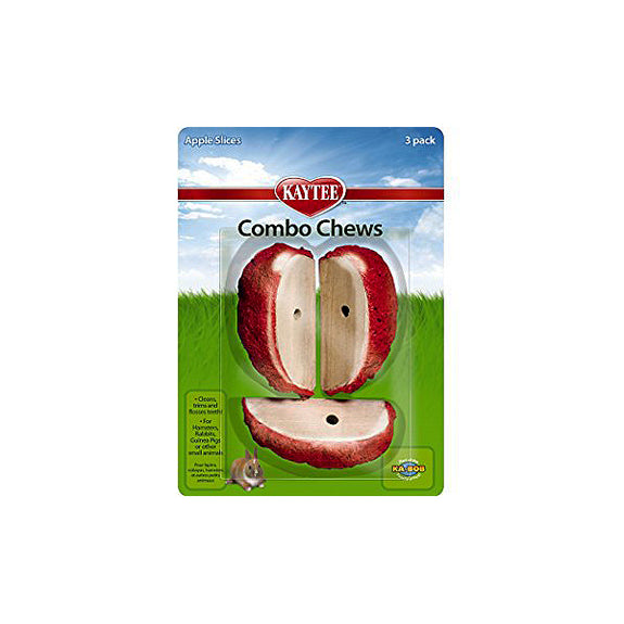 Combo Chews Apple Slices Wood & Crispy Loofah Small Animal Chew Toy