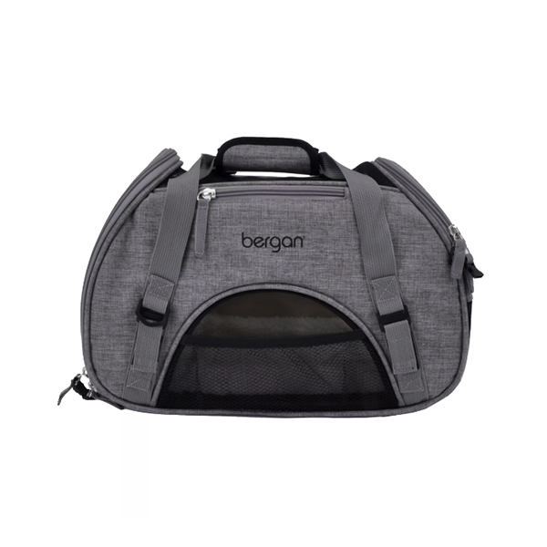 Comfort Carrier with Shoulder Strap & Fleece Interior Heather Gray Cat Travel Bag