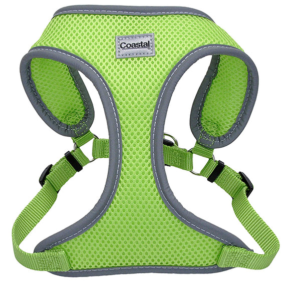Comfort Soft Reflective Wrap Adjustable Dog Harness Lime Green