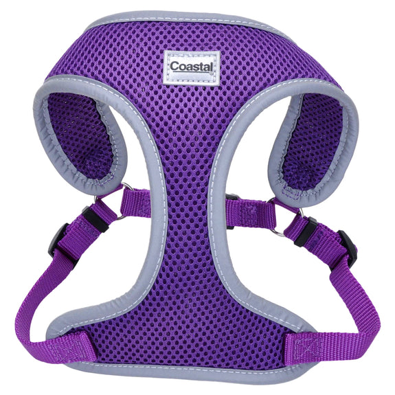 Comfort Soft Reflective Wrap Adjustable Dog Harness Purple