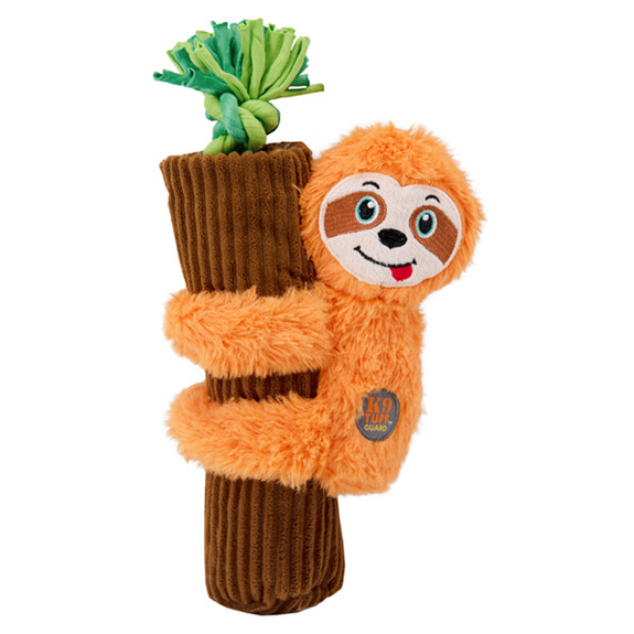 Charming Pet Cuddly Climbers Sloth Plush Crinkle Squeaky Dog Toy with Rope