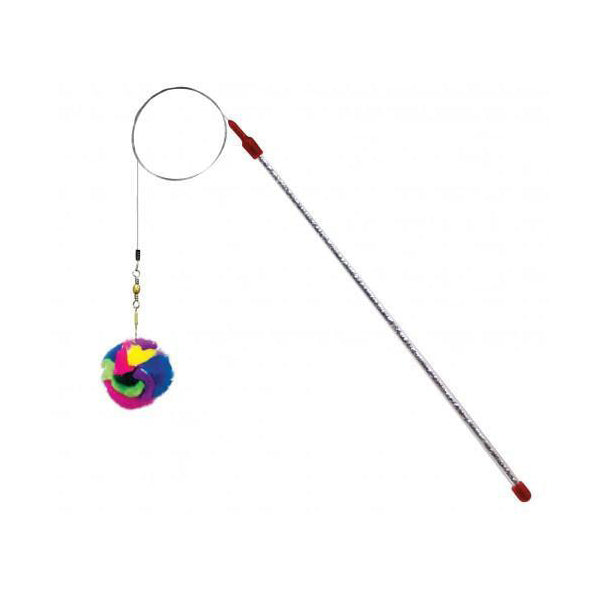 Da Ball Multicolor Crinkle Wand Cat Toy