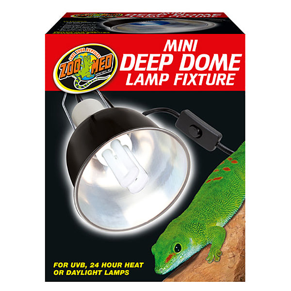Deep Dome Lamp Fixture with On/Off Switch Aluminium & Ceramic Black
