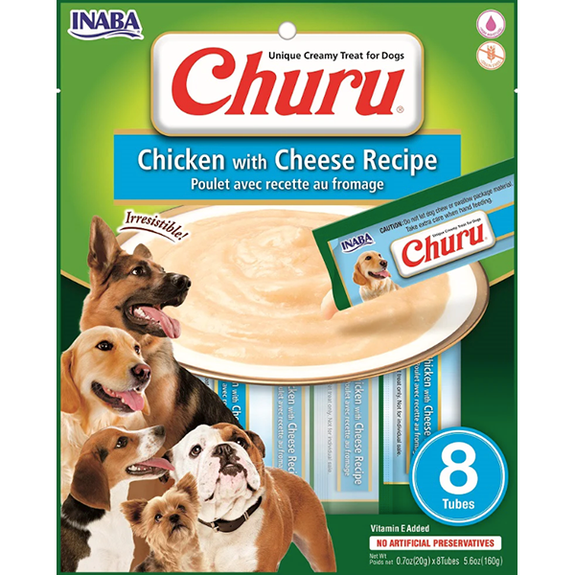 Churu Chicken with Cheese Puree Grain-Free Lickable Dog Treat