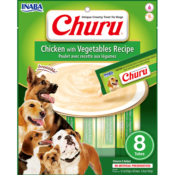 Churu Chicken with Vegetables Puree Grain-Free Lickable Dog Treat