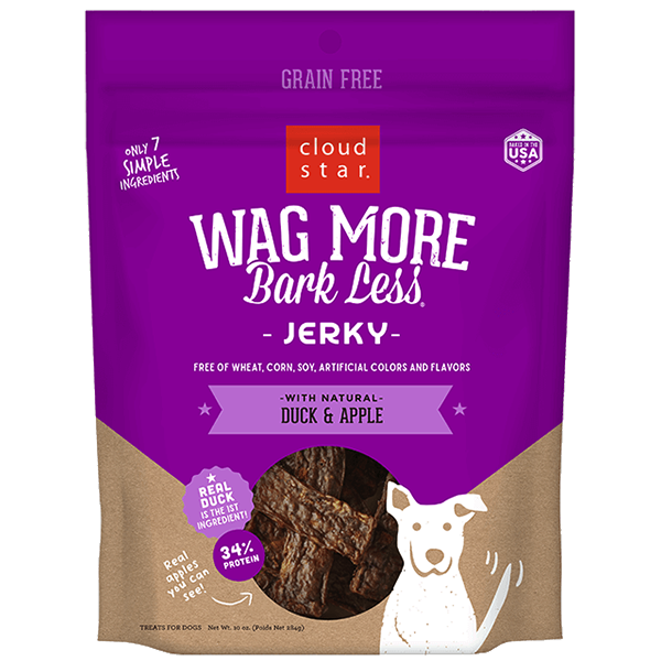 Wag More Bark Less Jerky Duck & Apple Grain-Free Dog Treats