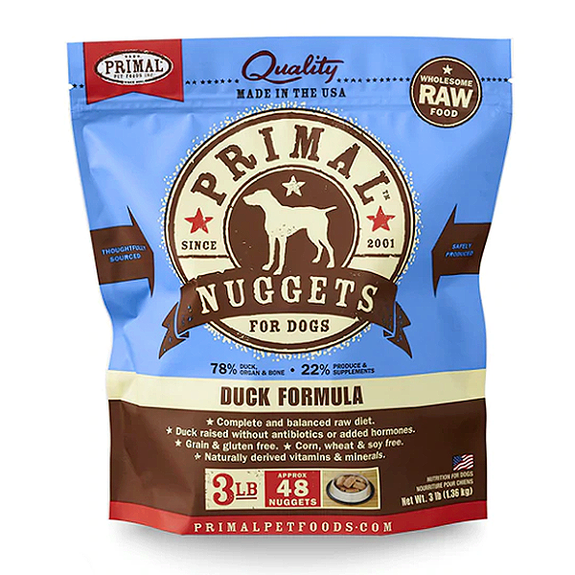 Nuggets Duck Formula Frozen Raw Dog Food