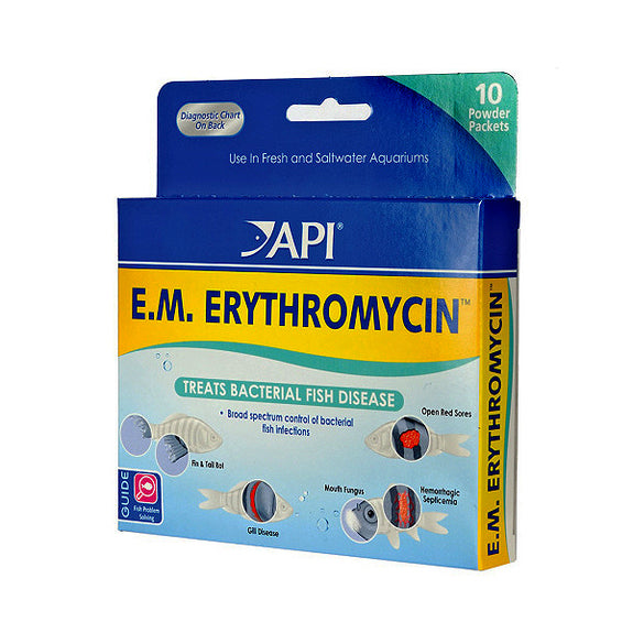 E.M. Erythromycin Aquarium Bacterial Fish Disease Treatment Powder