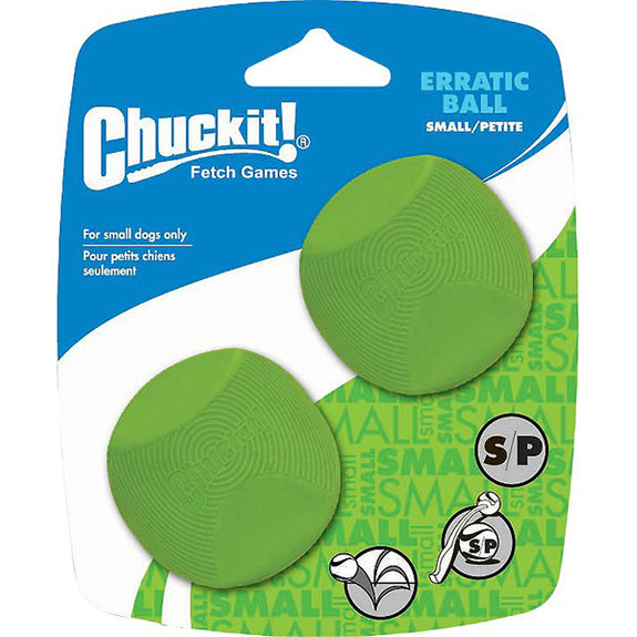 Erratic Ball Rubber Green Fetch Dog Toy