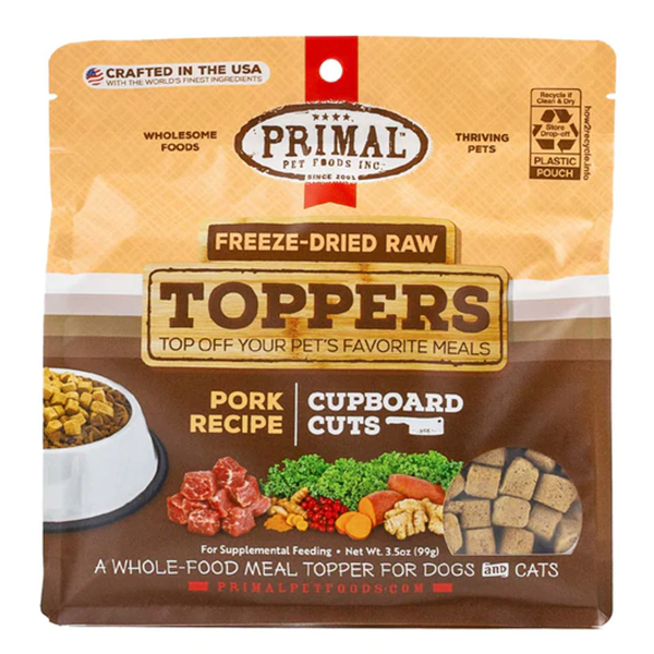 Freeze-Dried Raw Toppers Cupboard Cuts Pork Recipe Grain-Free Dog Food Supplement