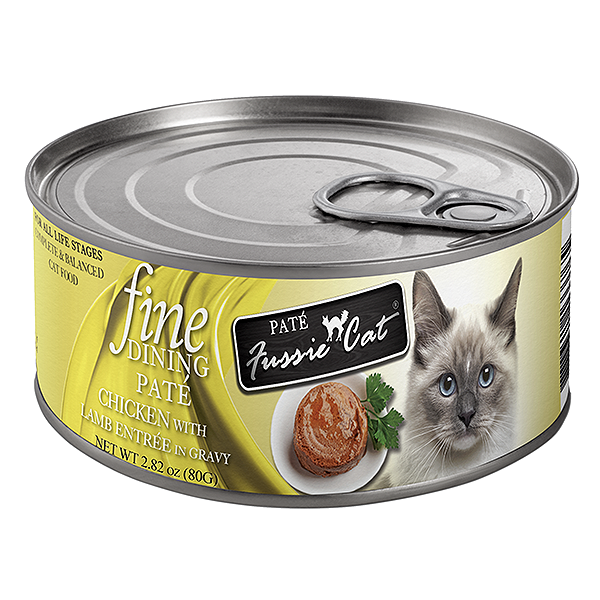 Fine Dining Paté Chicken with Lamb Entrée in Gravy Grain-Free Wet Canned Cat Food
