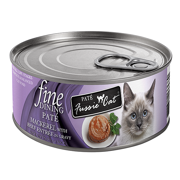 Fine Dining Paté Mackerel with Beef Entrée in Gravy Wet Canned Cat Food