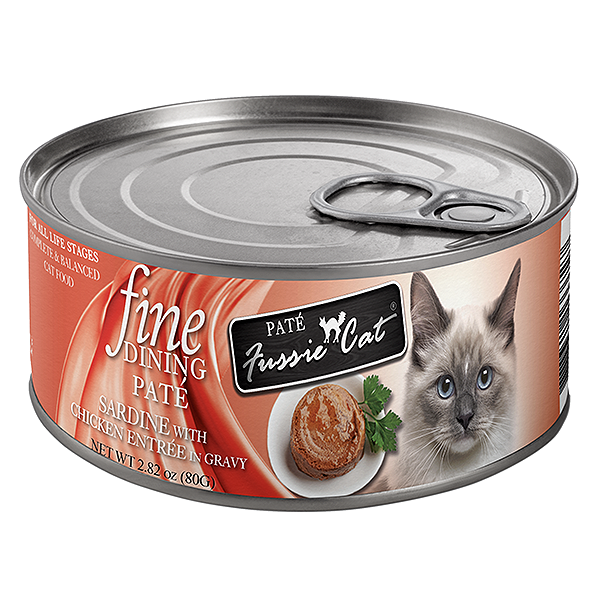 Fine Dining Paté Sardine with Chicken Entrée in Gravy Wet Canned Cat Food