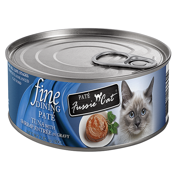 Fine Dining Paté Tuna with Shrimp Entrée in Gravy Wet Canned Cat Food