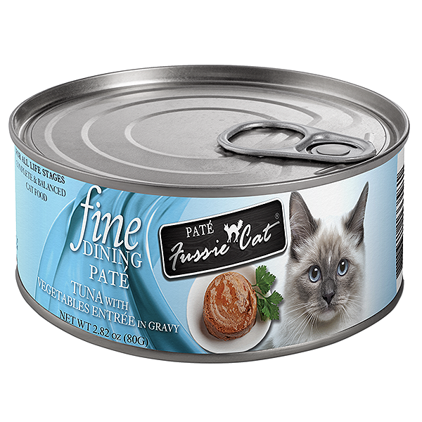 Fine Dining Paté Tuna with Vegetables Entrée in Gravy Wet Canned Cat Food