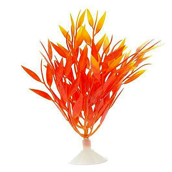 Plastic Betta Plant Firegrass Orange Aquarium Decor Ornament