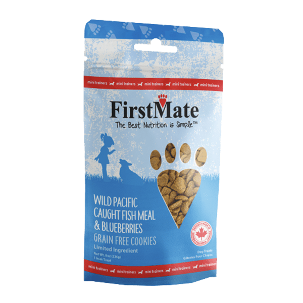 Wild Pacific Caught Fish Meal & Blueberries Grain-Free Mini Dog Training Cookies