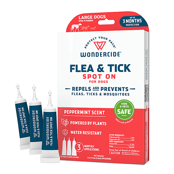 Spot On Essential Oil Based Monthly Topical Flea & Tick Treatment for Dogs