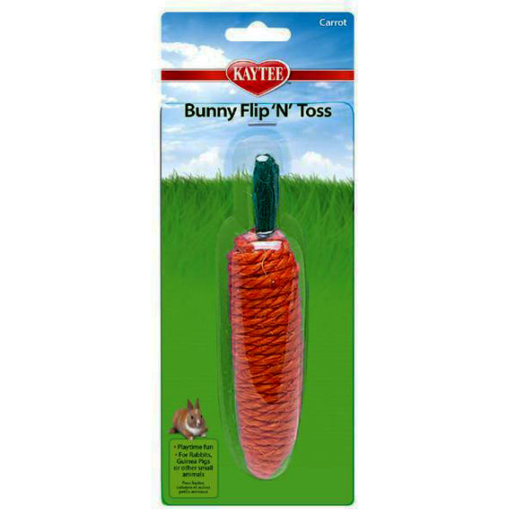 Bunny Flip-N-Toss Sisal Carrot Small Animal Chew Toy