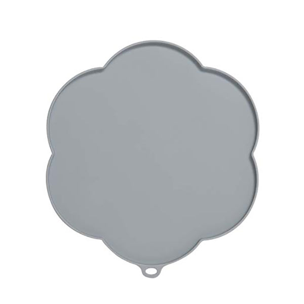 Silicone Flower-Shaped Placemat Grey