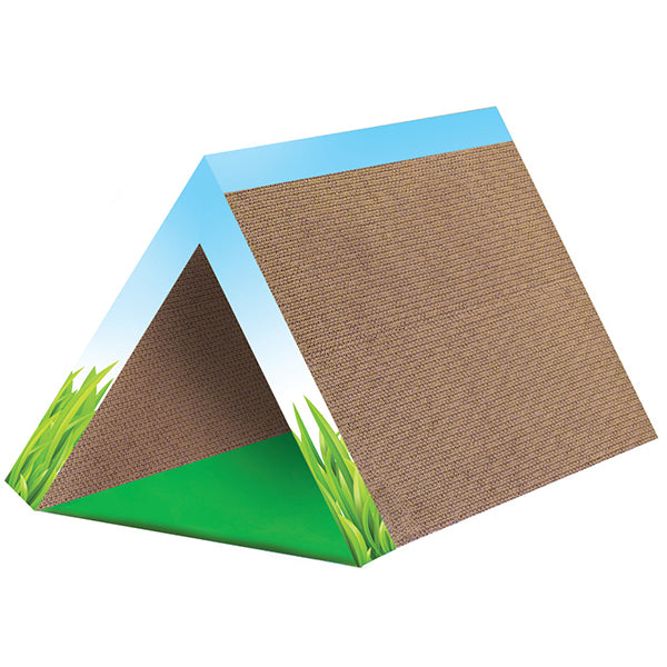 Fold Away Tunnel & Scratcher Corrugated Cardboard & Flannel Cat Toy