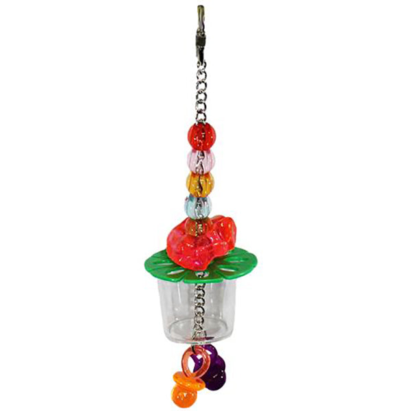 Forage Cup with Beads Hanging Small Animal Treat Dispensing Toy