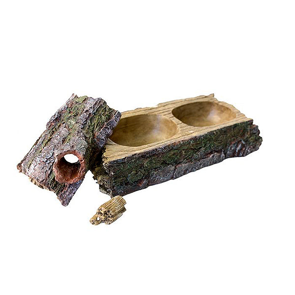 Forest Dual Feeder Resin Reptile Decoration & Food Bowl