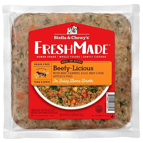 FreshMade Beefy-Licious Grain-Free Frozen Gently Cooked Beef Dog Food