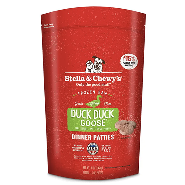 Duck Duck Goose Grain-Free Frozen Raw Dinner Patties Dog Food