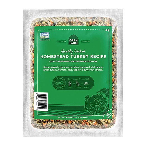 Gently Cooked Homestead Turkey Frozen Dog Food