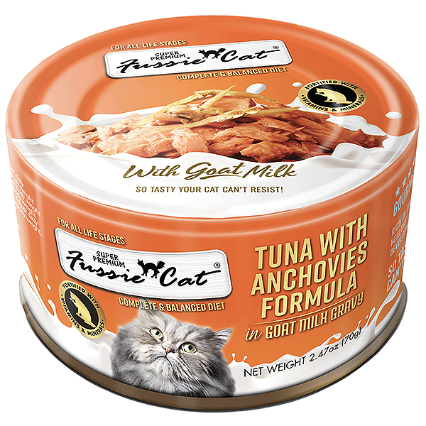 Super Premium Tuna with Anchovies Formula in Goat Milk Gravy Wet Canned Grain-Free Cat Food