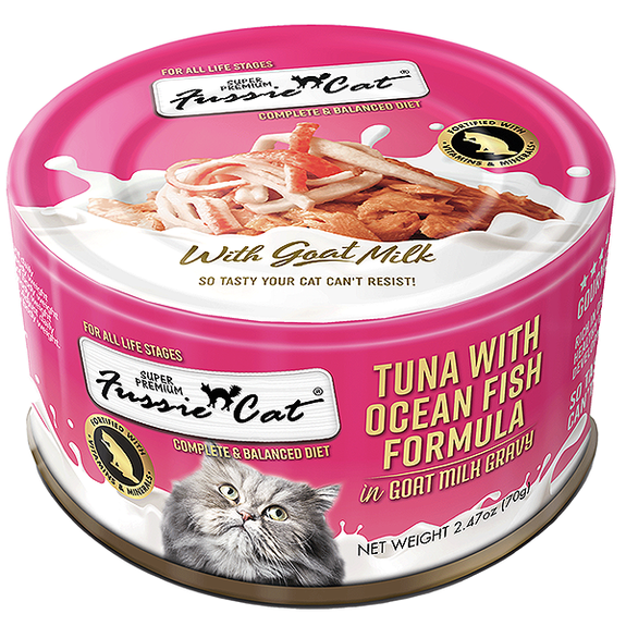 Super Premium Tuna with Ocean Fish Formula in Goat Milk Gravy Wet Canned Grain-Free Cat Food