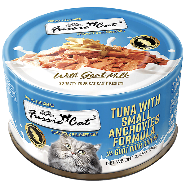 Super Premium Tuna with Small Anchovies Formula in Goat Milk Gravy Wet Canned Grain-Free Cat Food