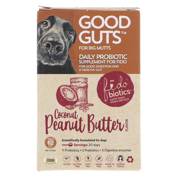 Good Guts Coconut Peanut Butter Flavor Big Mutts Probiotic Dog Supplement